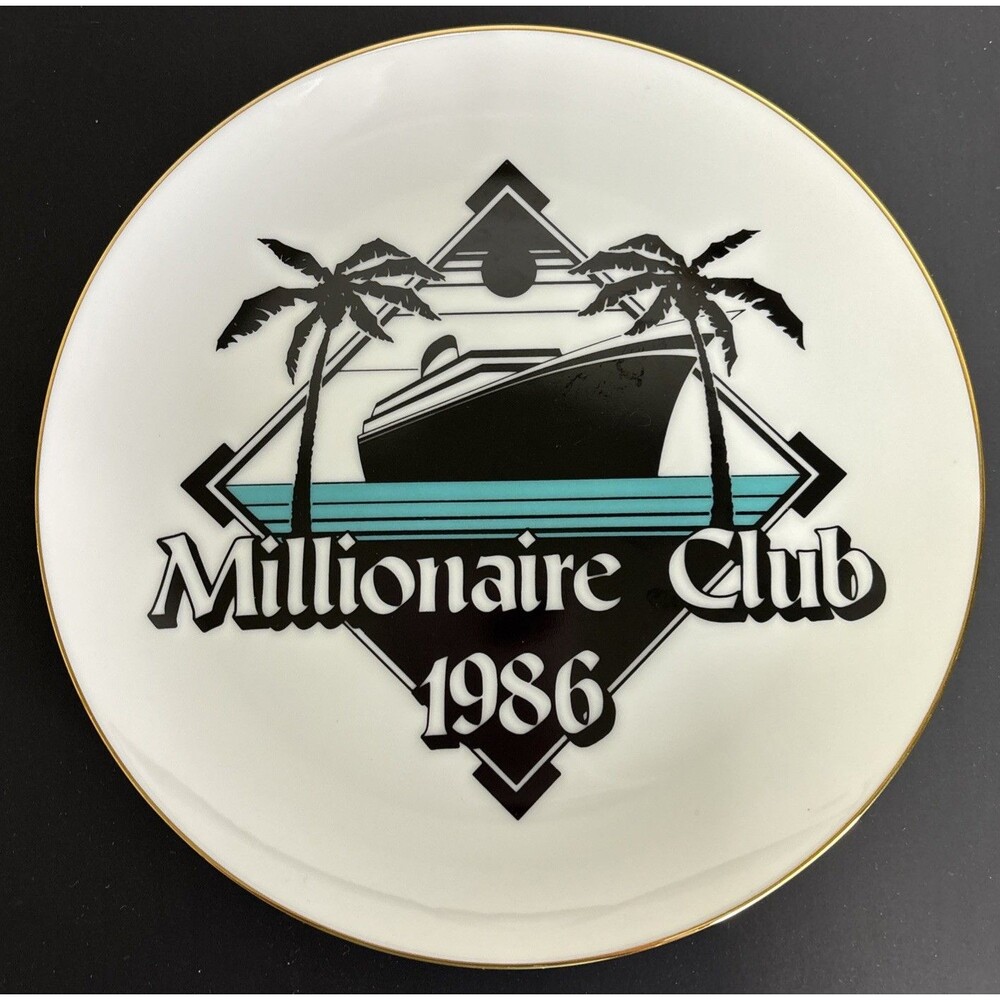 State Farm 1986 Millionaire Club Gold Rimmed China Plate  - Vtg  Collectible